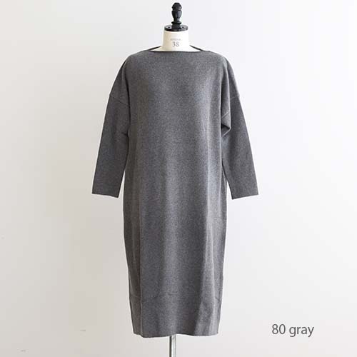 e213k141) / evam eva(エヴァムエヴァ) / wool sable one-piece(ウール