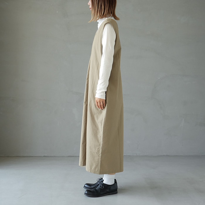 e223t065) / evam eva (エヴァムエヴァ) / cotton sleeveless OP