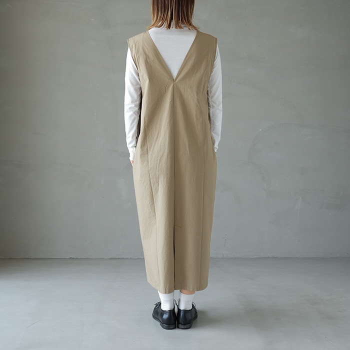 e223t065) / evam eva (エヴァムエヴァ) / cotton sleeveless OP
