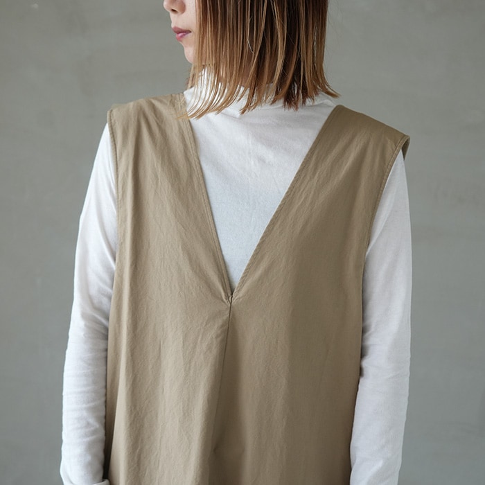 evam eva エヴァムエヴァ コットンスリーブ　M グレージュ　タンクトップ evam eva エヴァムエヴァ コットンスリーブ M グレージュ タンク