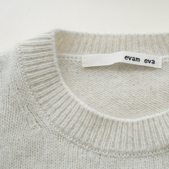evam eva ウールフォックス　プルオーバー　アイボリー evam EVA ウールフォックスプルオーバーWool Fox Pullover