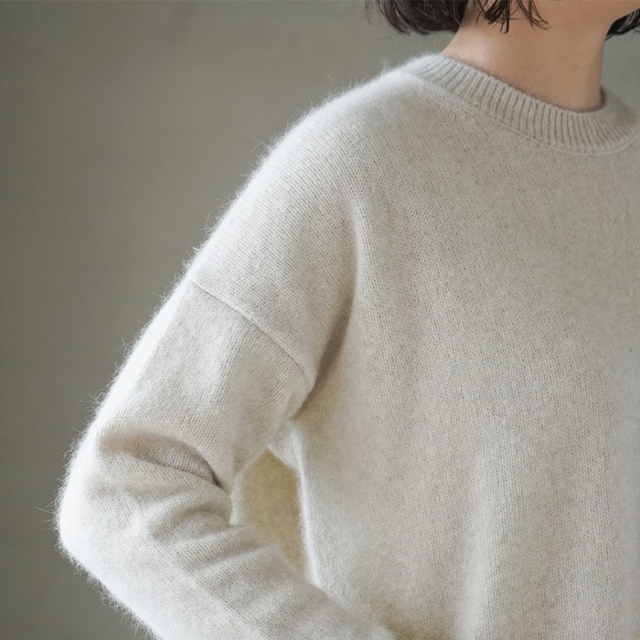 evam eva ウールフォックス　プルオーバー　アイボリー evam eva エヴァムエヴァ ウール フォックス プルオーバー