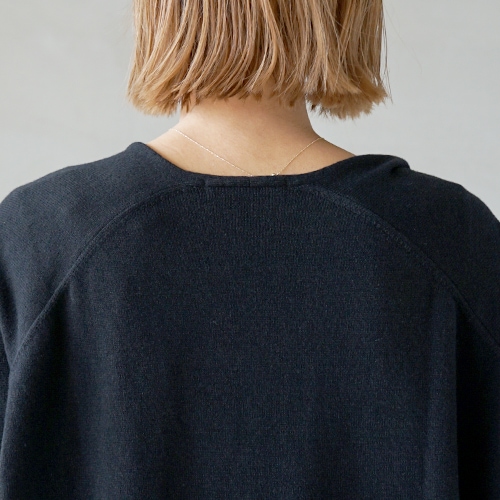 【evam eva】ウールロングベスト　メリノウール　スミクロ evam eva】ウールロングベスト メリノウール スミクロ