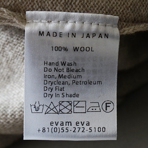 e213k080) / evam eva(エヴァムエヴァ) / wool long vest(ウール
