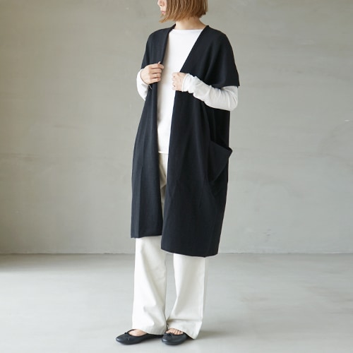 e213k080) / evam eva(エヴァムエヴァ) / wool long vest(ウールロング