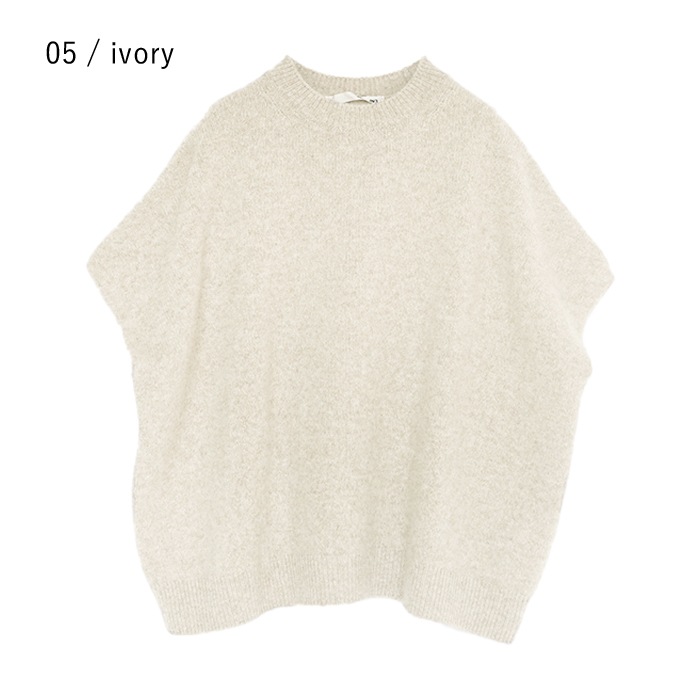 evam eva エヴァムエヴァ alpaca wool vest ベスト白】 e223k212