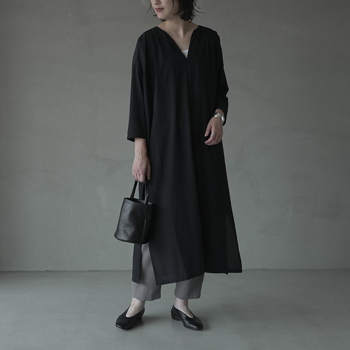 【未使用】evam eva エヴァムエヴァ ワンピース evam eva エヴァムエヴァ コットンウールワンピース cotton wool