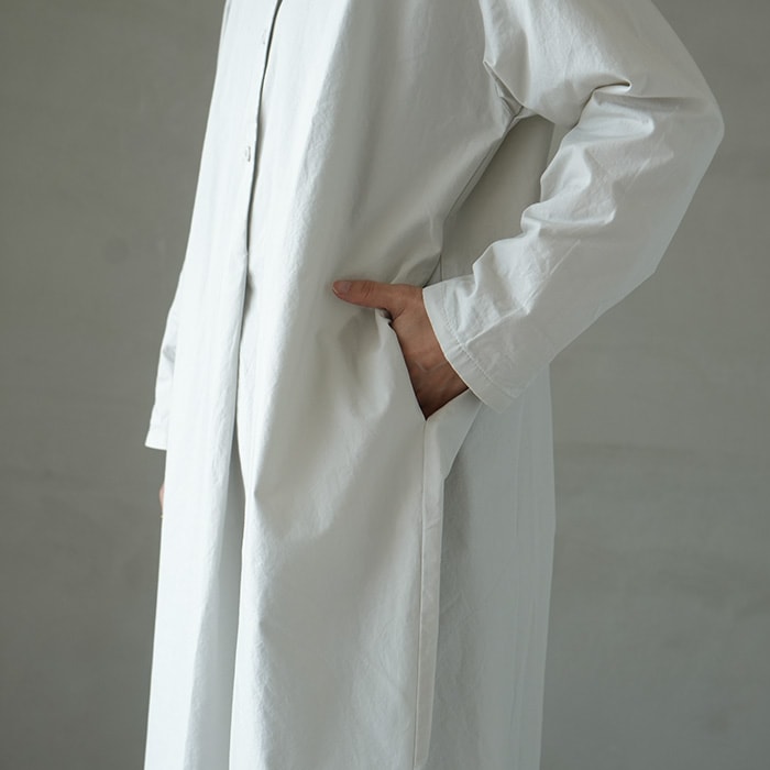 ☆(e223t066) / evam eva (エヴァムエヴァ) / cotton shirts OP