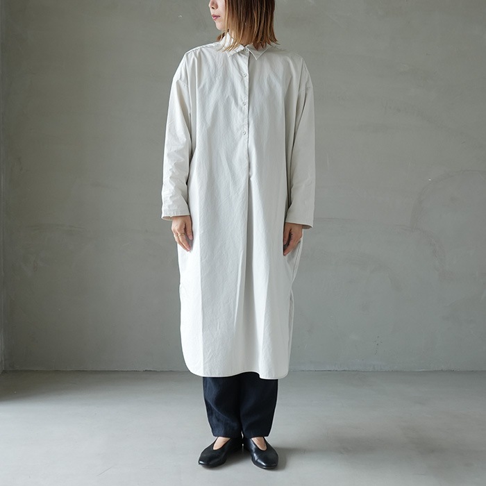 ☆(e223t066) / evam eva (エヴァムエヴァ) / cotton shirts OP