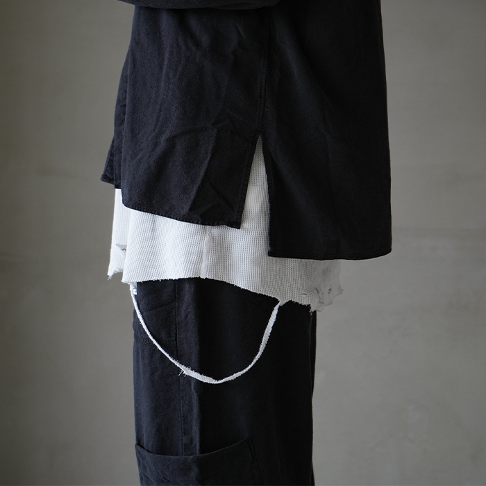 anc-sh31-a) / ANCELLM (アンセルム) / SILK SUEDE DRESS LS