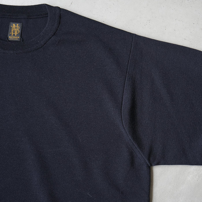 30%OFF】(bn-25fm-019)/ BATONER(バトナー) / 32G SMOOTH WOOL CREW