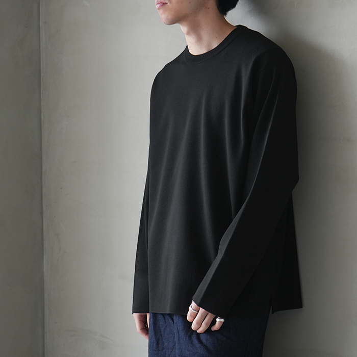 30%OFF】(bn-25fm-019)/ BATONER(バトナー) / 32G SMOOTH WOOL CREW