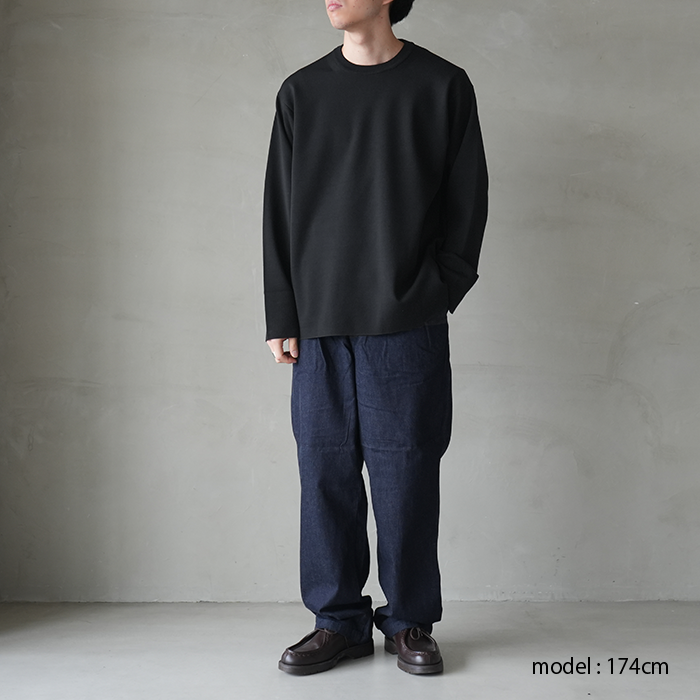 30%OFF】(bn-25fm-019)/ BATONER(バトナー) / 32G SMOOTH WOOL CREW