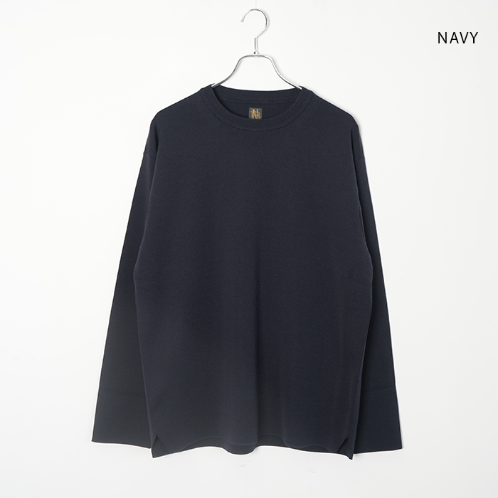 30%OFF】(bn-25fm-019)/ BATONER(バトナー) / 32G SMOOTH WOOL CREW