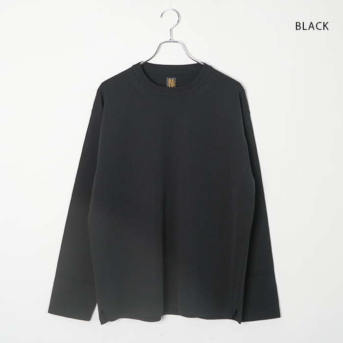 30%OFF】(bn-25fm-019)/ BATONER(バトナー) / 32G SMOOTH WOOL CREW