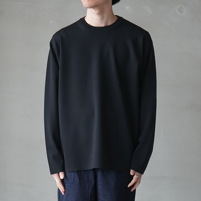 30%OFF】(bn-25fm-019)/ BATONER(バトナー) / 32G SMOOTH WOOL CREW