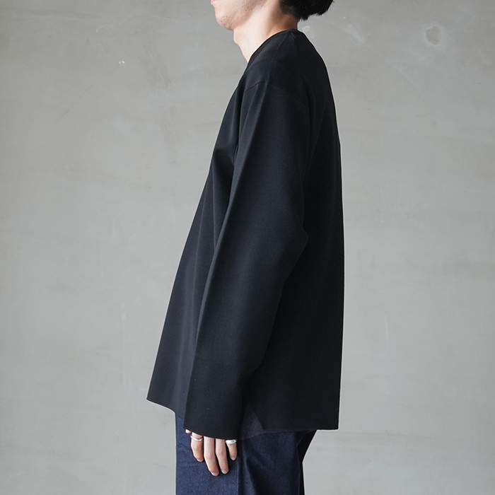 30%OFF】(bn-25fm-019)/ BATONER(バトナー) / 32G SMOOTH WOOL CREW