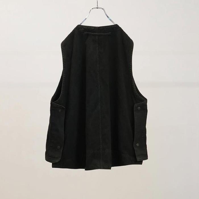 UNUSED DUCK VEST アンユーズド　ダックベスト C/R DUCK UTILITY VEST by.【ANCELLM】 White/Greige/Black cotton72