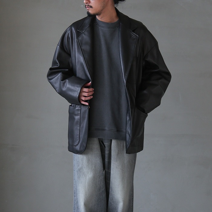 ys-23aw-11) / YOKOSAKAMOTO(ヨーコサカモト) / LEATHER BIG JACKET