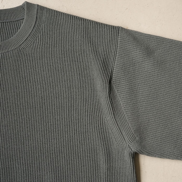 bn-25fm-023)/ BATONER(バトナー) / SUPER HIGH TWIST WOOL CREW NECK
