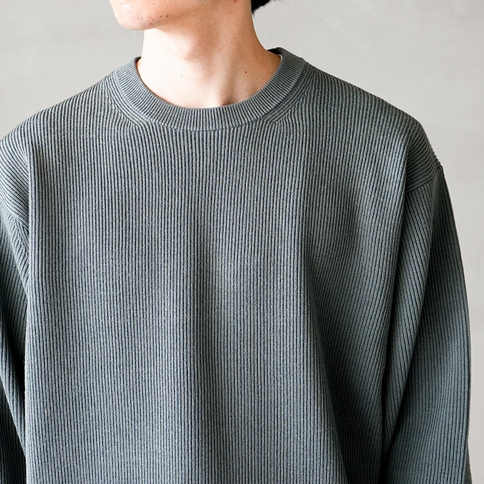 bn-25fm-023)/ BATONER(バトナー) / SUPER HIGH TWIST WOOL CREW NECK