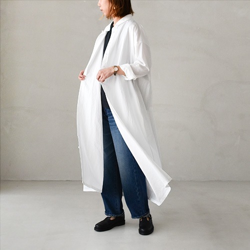 オールドマンズテーラータイプライタークロスロングシャツワンピース