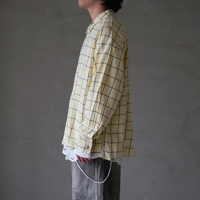 30%OFF】(anc-sh28-a) / ANCELLM (アンセルム) / RAYON CHECK CRASH LS