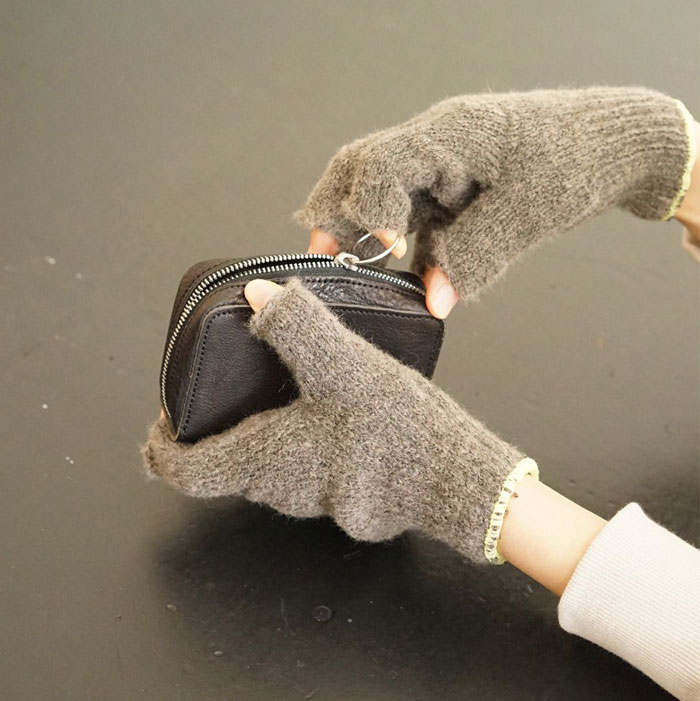 でこぴん様☆yinyang☆ハンドウーブントップ☆グレー tmb-gnt2) TEMBEA(テンベア) /FINGERLESS GUNTE（フィンガーレスグンテ