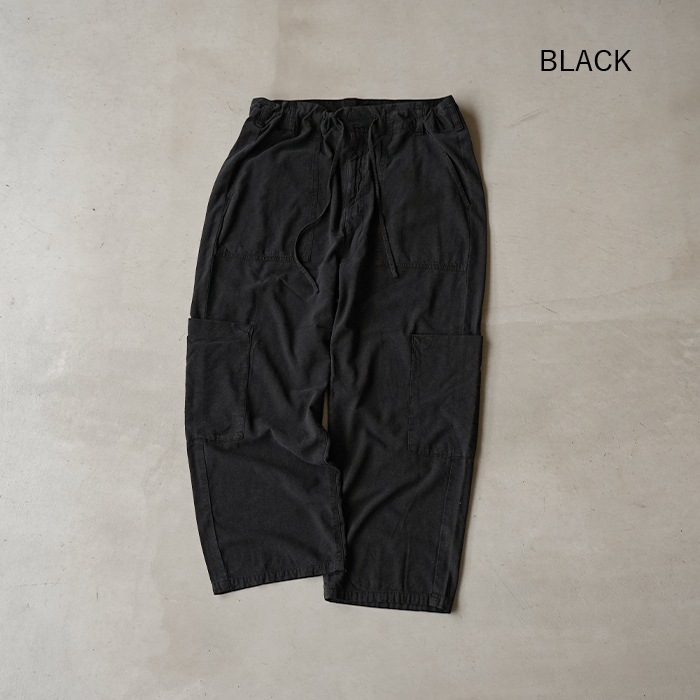anc-pt41-a) / ANCELLM (アンセルム) / SILK SUEDE BAKER CARGO PANTS