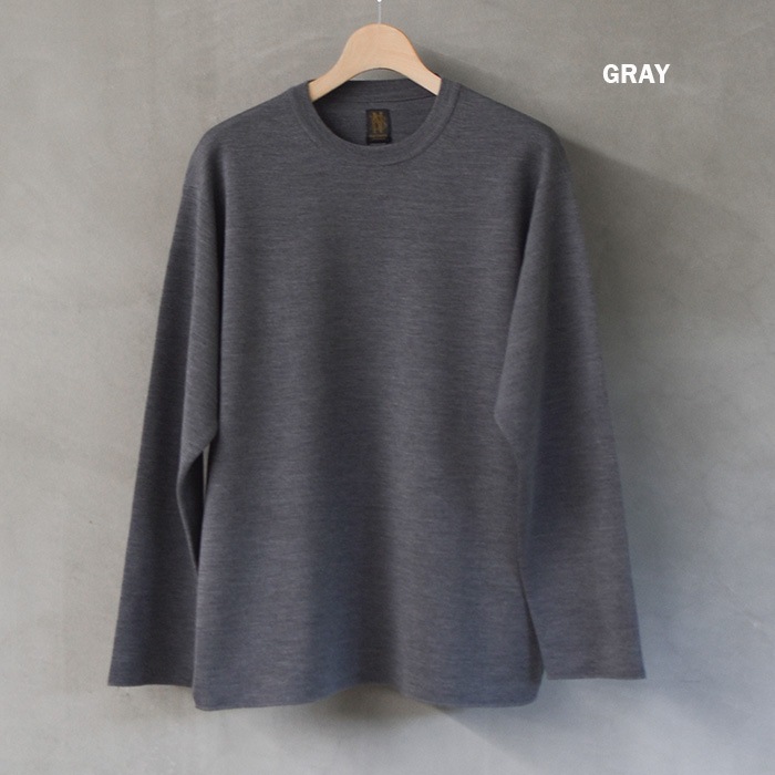 BATONER バトナー FLEECE WOOL CREW NECK ニット L SUPER HIGH TWIST WOOL CREW NECK / BLACK | BATONER (MEN