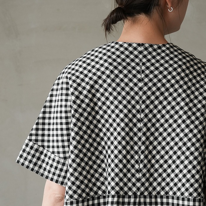 まきこ　試着のみアトリエダンタン コットンカットソー ワイド〈Celan〉 Atelier d'antan (アトリエ ダンタン) Baillie Khadi Cotton