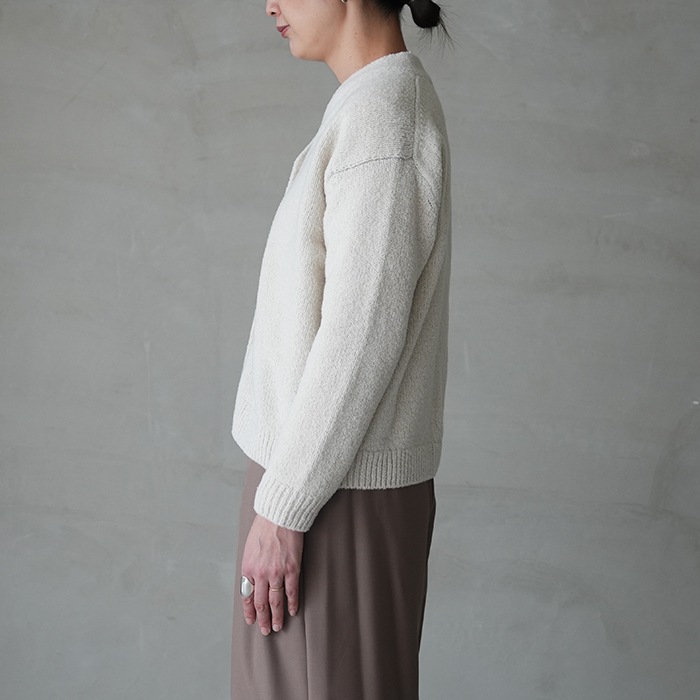 e253k103) / evam eva (エヴァムエヴァ) / renew-wool cardigan
