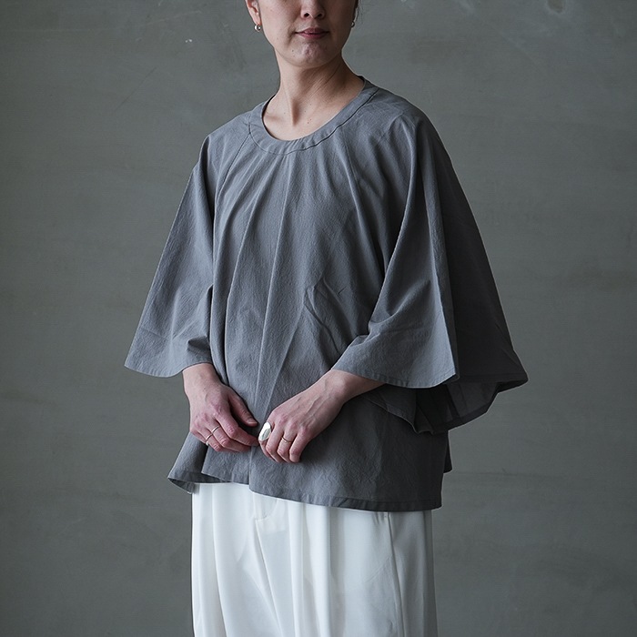 ◎(e261t119) / evam eva (エヴァムエヴァ) / cotton flare pullover 