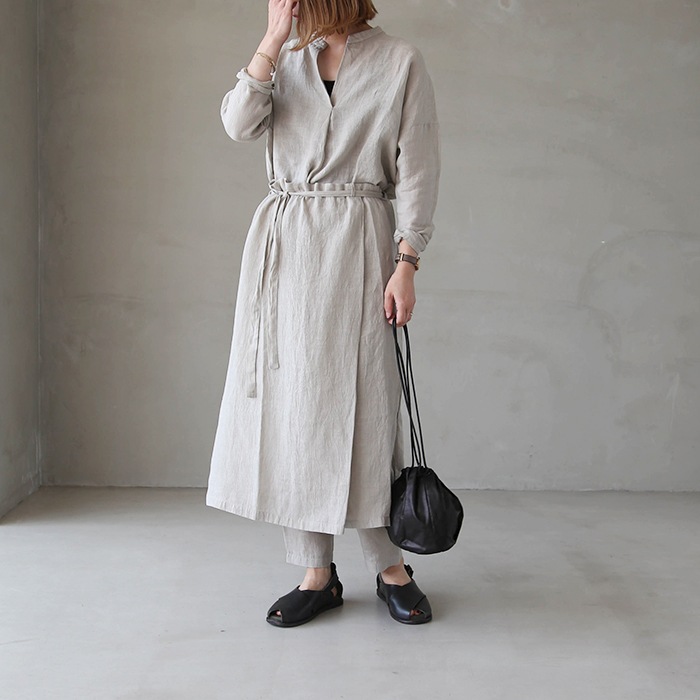 e221t169) / evam eva(エヴァムエヴァ) / linen skirt(リネンスカート