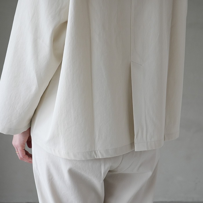 e231t021) / evam eva (エヴァムエヴァ) / no collar short coat(ノー