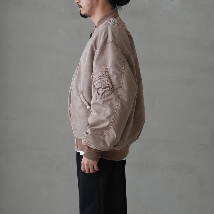 INNAT HAND-DYED BOMBER JACKET サイズ2 INNAT HAND-DYED BOMBER JACKET beige ( インアット ボンバー