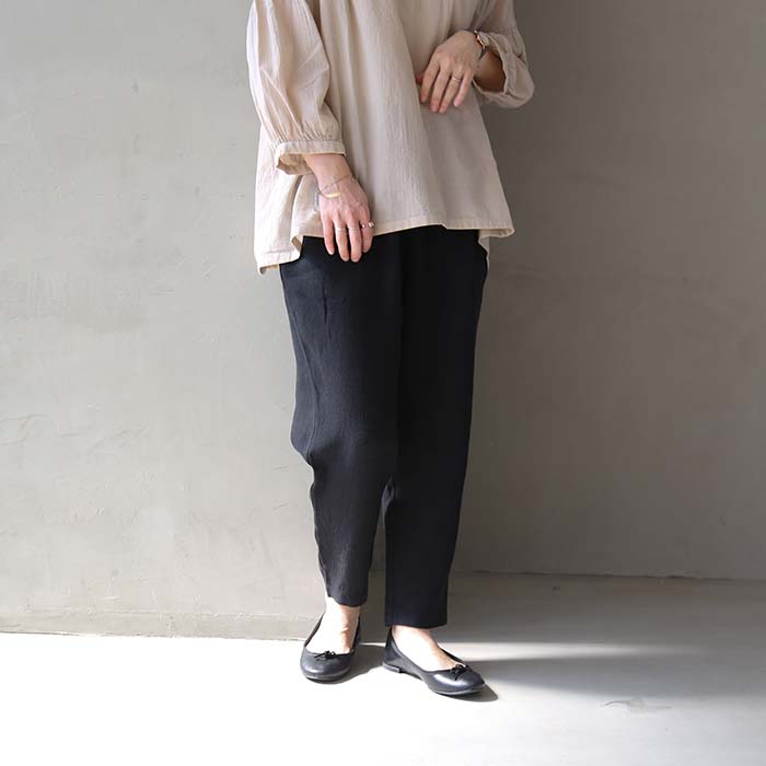 美品★evam eva エヴァムエヴァ★23SS ウォーターリネンパンツ ◎☆（e241t098）/ evam eva(エヴァムエヴァ) / bamboo linen