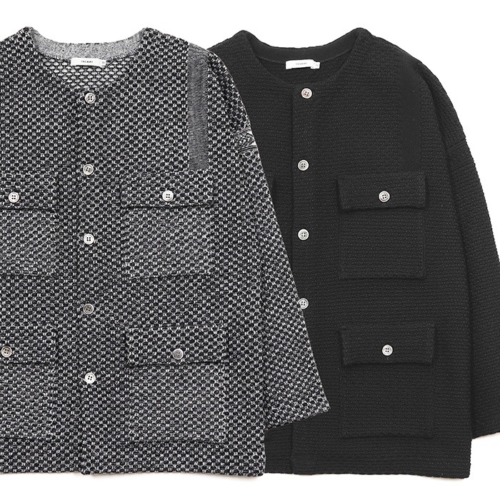 新品 24SS KNIT JACKET ニットジャケット セール】 【HYBRID LINEN】ニットジャケット （カーディガン