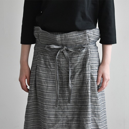 美品 vlas blomme linen Random stripe スカート 13543101) / Vlas Blomme (ヴラスブラム) / Linen Pencil Stripe