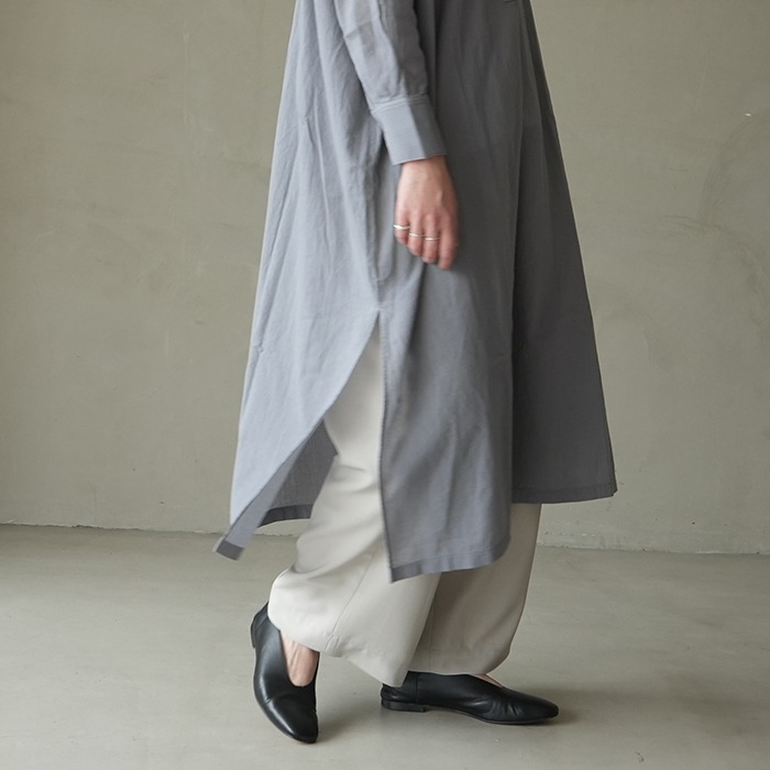 【美品】　⭐︎evam eva シャーリングワンピース⭐︎otter gray⭐︎ 美品】 ⭐︎evam eva シャーリングワンピース⭐︎otter gray