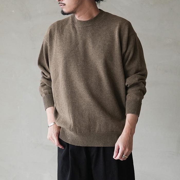 30%OFF】(ys-25aw-93) YOKOSAKAMOTO(ヨーコサカモト) /CREW NECK KNIT