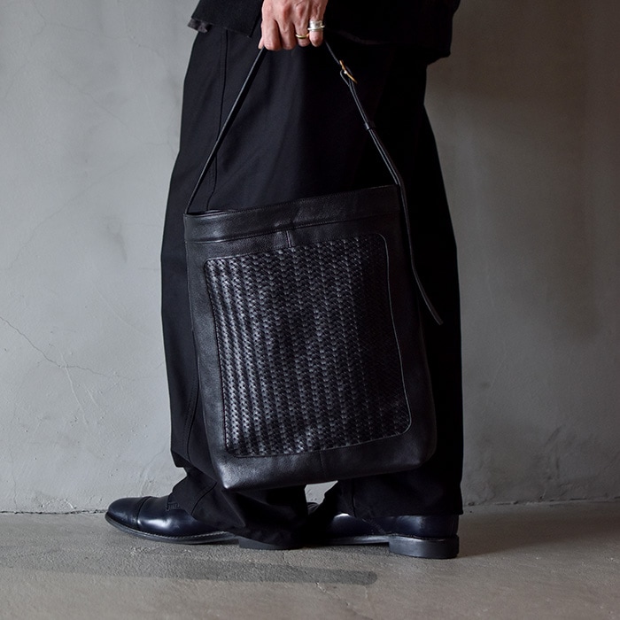 fb-4-m) / forme(フォルメ) /〈Panel Tote〉Siena×Hand twill Mesh M
