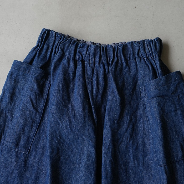 アトリエダンタン デニムパンツ Atelier d'antan Perriere Linen Denim - Dark Indigo