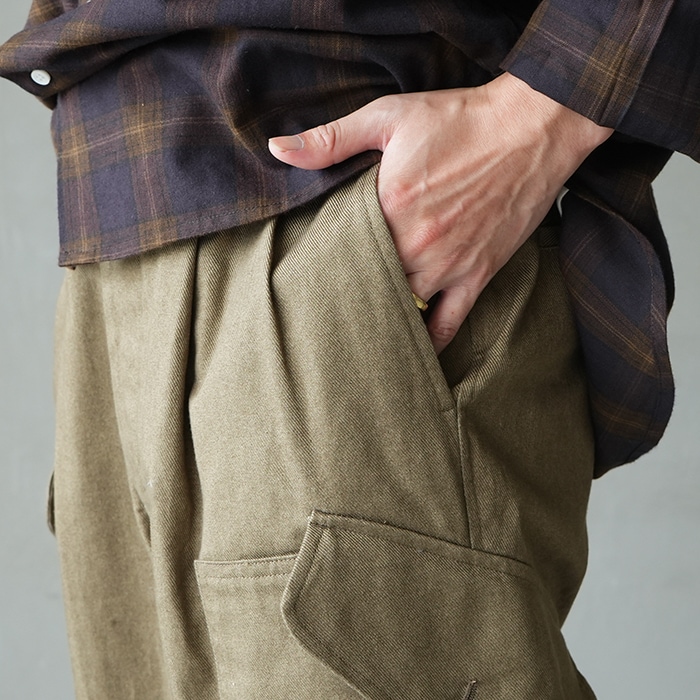 オールドマンズテーラー ブラウン コーデュロイ クロップドパンツ OLDMAN'S TAILOR ／オールドマンズテーラー ROYAL WORK PANTS