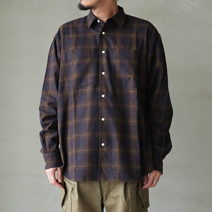 R&D.M.Co オールドマン ブラウス R&D.M.Co- / OLDMAN'S TAILOR GARMENT DYE BALLOON SLEEVE