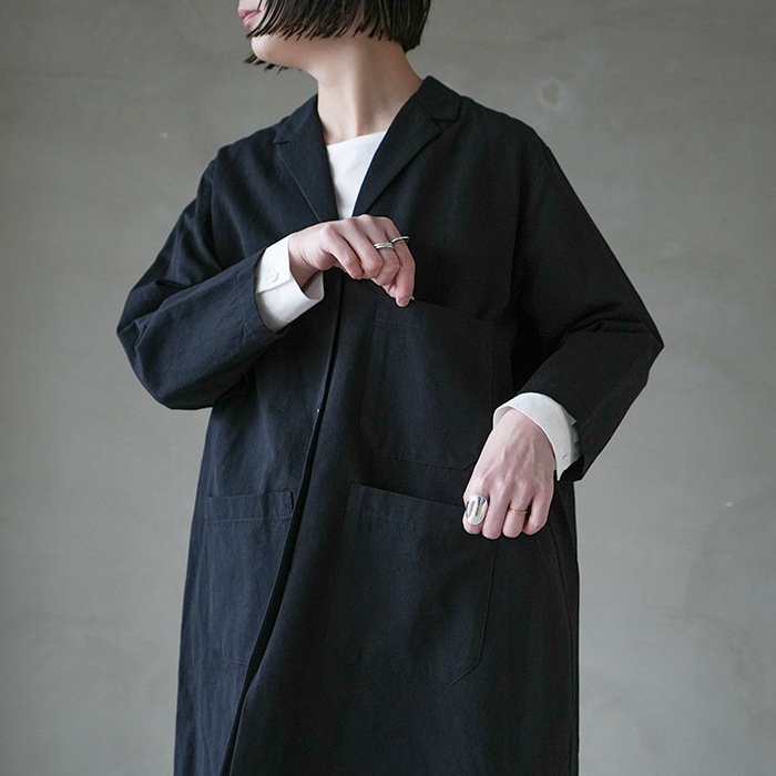 アトリエアンワン　コットンホースクロスポケットコート　エクリュ　アトリエダンタン アトリエアンワン コットンホースクロスポケットコート エクリュ