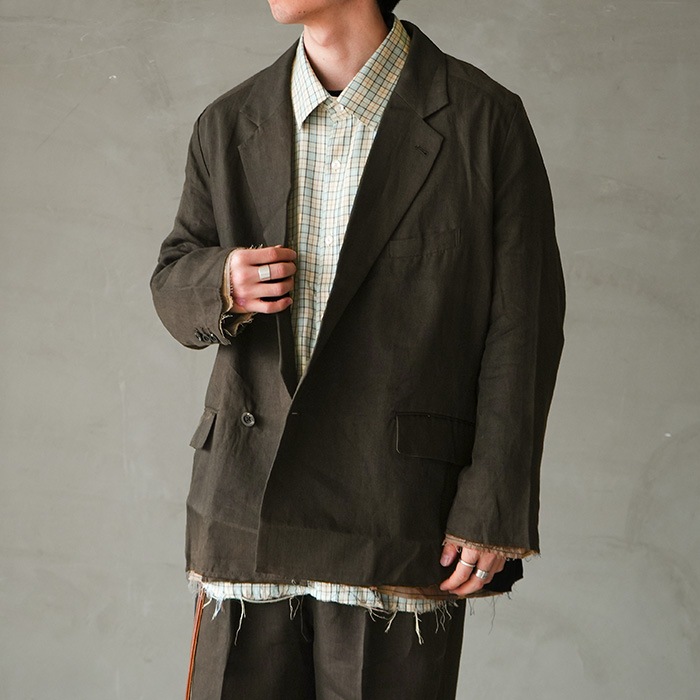 anc-jk70) / ANCELLM (アンセルム) / 100/S LINEN TAILORED JACKET