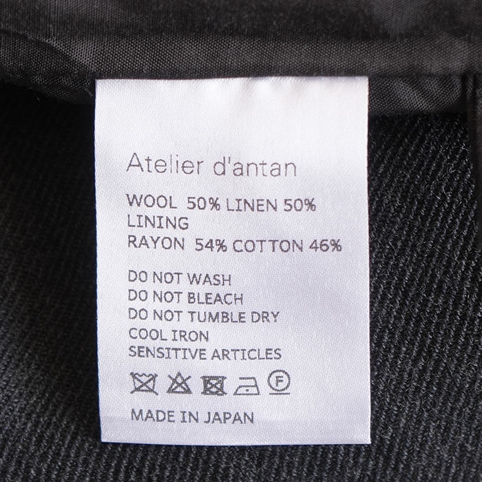 【最終値下げ】Atelier d’antan Dillon ジャンプスーツ 黒 Atelier d'antan (アトリエ ダンタン) Dillon Wool Linen