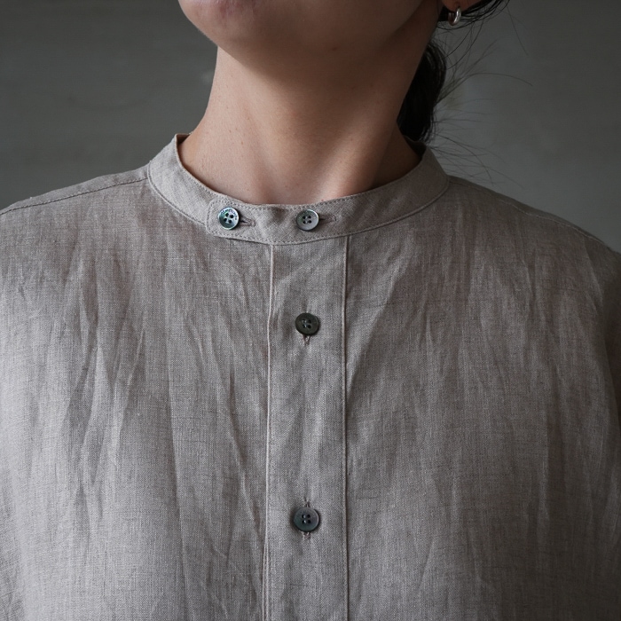Vlas Blommeヴラスブラム チュニックシャツライトグレー 20%OFF】(13111056) / Vlas Blomme (ヴラスブラム) / Grayish Natural