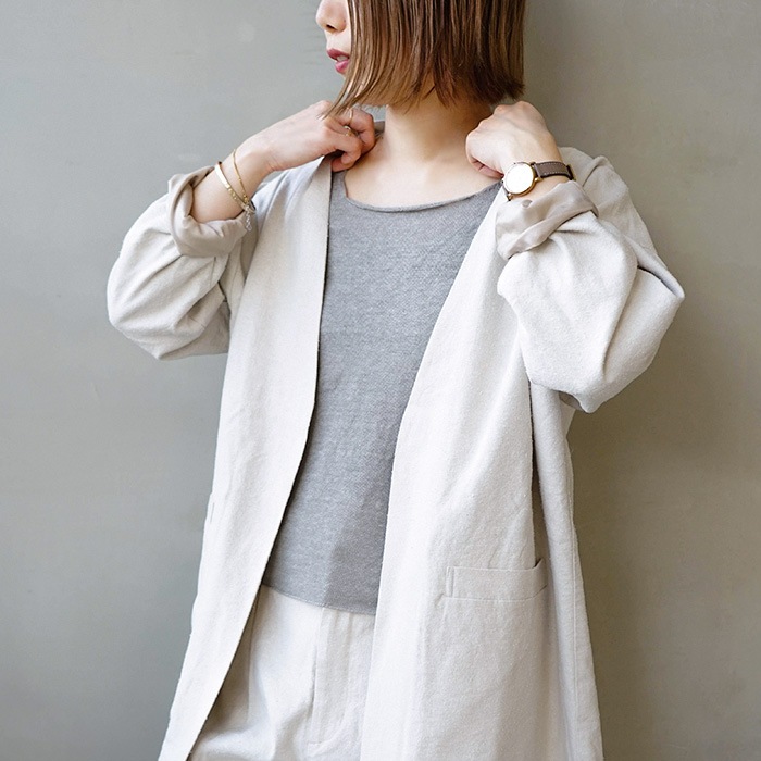 e221k046) / evam eva(エヴァムエヴァ) / linen camisole(リネン